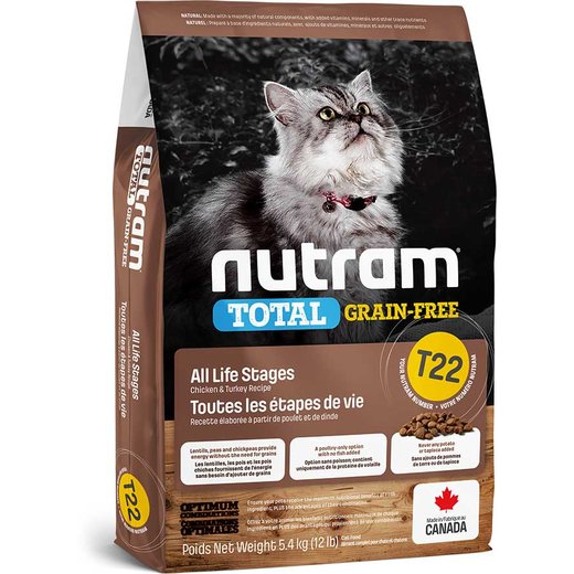 Nutram Total Grain-Free Cat T22 Pute, Huhn & Ente
