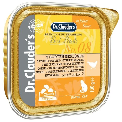 Dr. Clauders Katzenfutter Schale 3 Sorten Geflügel