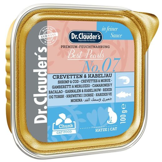 Dr. Clauders Katzenfutter Schale Crevetten & Kabeljau