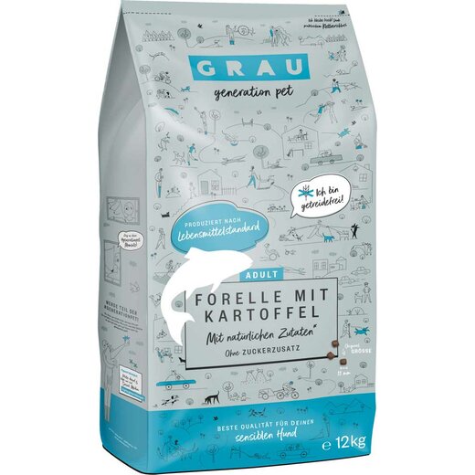 Grau Adult Forelle mit Kartoffel 3 kg