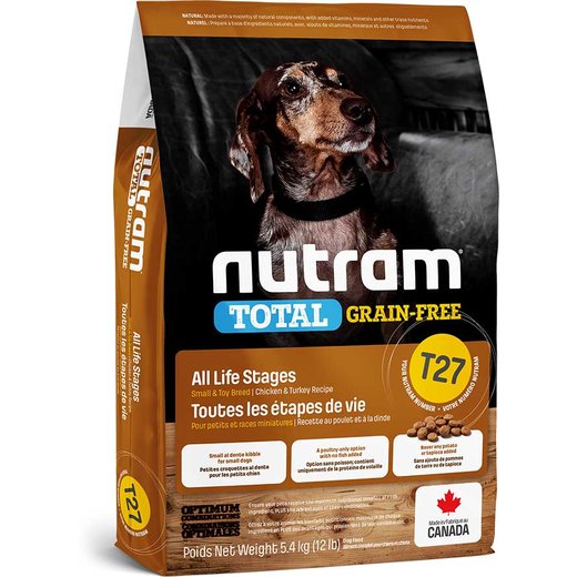 Nutram Total Grain Free T27 Small Breed Turkey, Chicken &  Duck - 2 kg