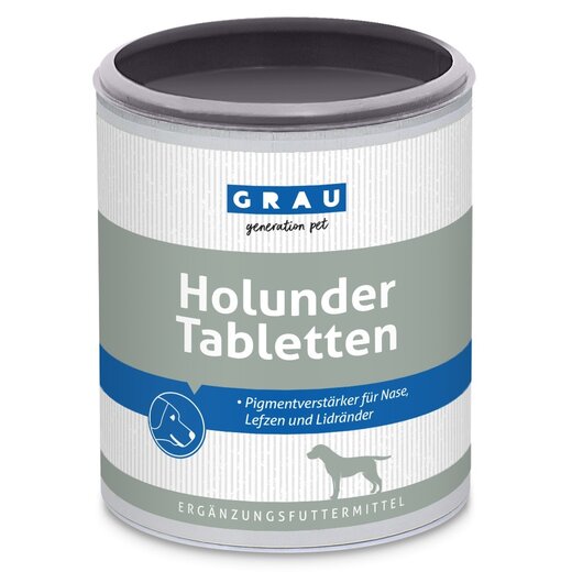 Grau Holunder-Tabletten