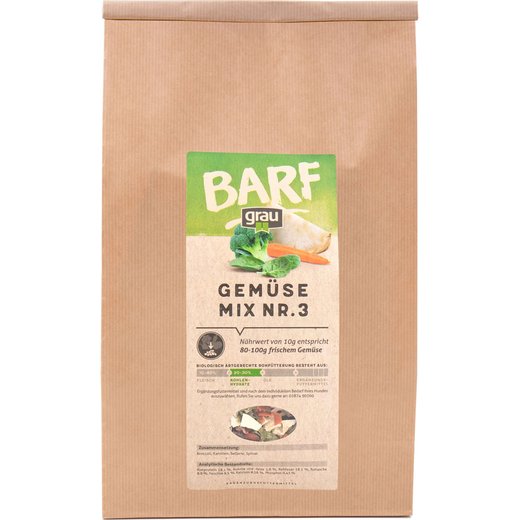 Grau Barf Gemsemix Mischung Nr.3 - 1,2 kg