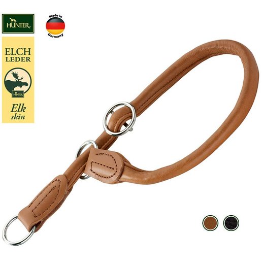 Hunter Hundehalsband Round & Soft Elchleder gnstig kaufen