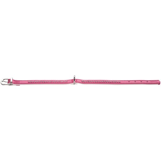 Hunter Halsband Modern Art Luxus Gr. 42: 32,0 - 38,0 cm, Farbe: pink/wei�
