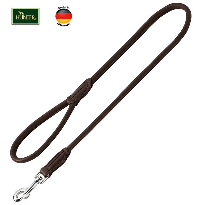 Hunter F?hrleine Round & Soft Rindnappaleder 10/100 - schwarz