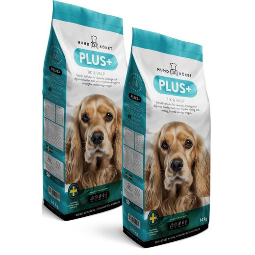Hundkket Plus fr Welpen - 2 x14 kg