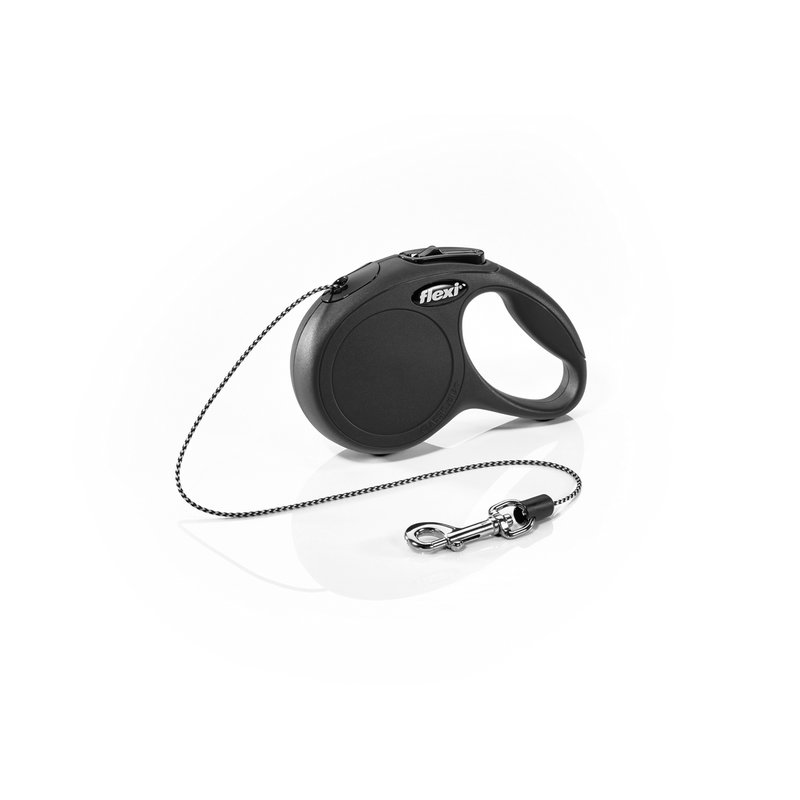 flexi New Classic XS Seil-Leine 3m - schwarz