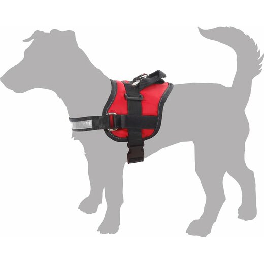 Hundegeschirr Titan Rot - M | A:30-34cm B:57-68cm C:13cm x 40mm