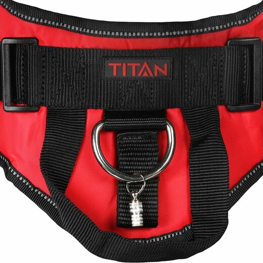 Hundegeschirr Titan Rot - L | A:38-44cm B:65-77cm C:14cm x 40mm