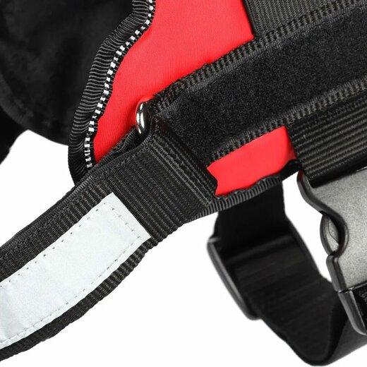 Hundegeschirr Titan Rot - L | A:38-44cm B:65-77cm C:14cm x 40mm
