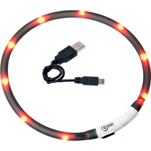 Visio Light - LED Leuchtschlauch-Halsband - rot 70cm