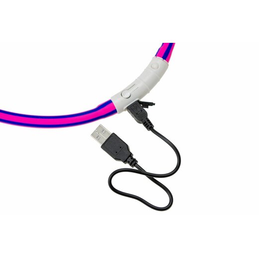 Visio Light - LED Leuchtschlauch-Halsband - rot 70cm