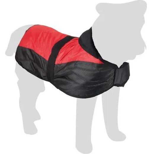 Hundemantel Eisb�r rot/schwarz - Gr.65