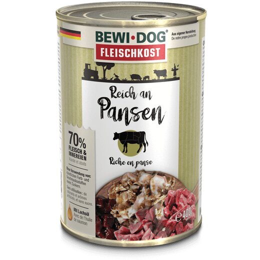 BEWI DOG fleischkost reich an Pansen - 400 g