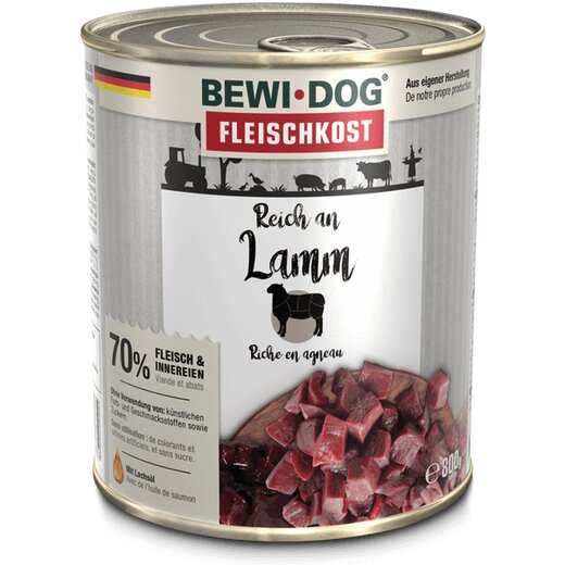 BEWI DOG fleischkost reich an Lamm - 800 g