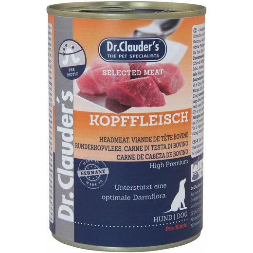 Dr. Clauders Dog Selected Meat Prebiotics Kopffleisch 400 g