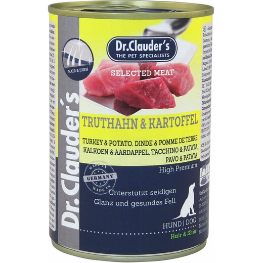 Dr. Clauders Dog Selected Meat Hair & Skin Truthahn & Kartoffel 400 g