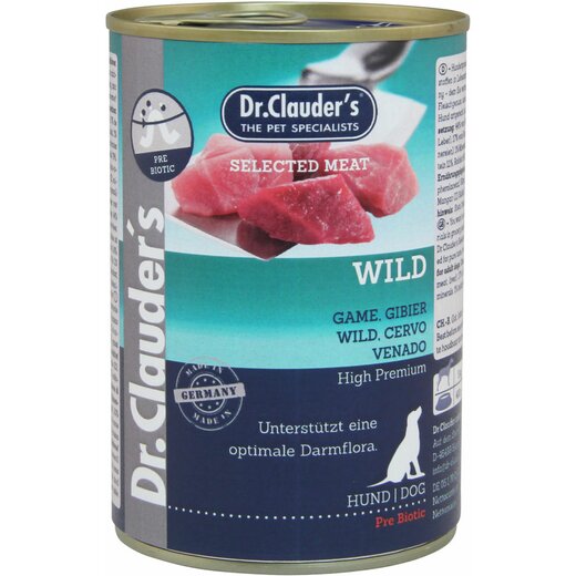 Dr. Clauders Dog Selected Meat Prebiotics Wild 400 g