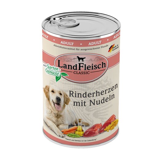 Landfleisch Dog Pur Rinderherz & Nudeln - 400 g