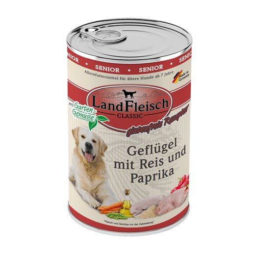 Landfleisch Dog Senior Geflgel & Reis & Paprika - 400 g