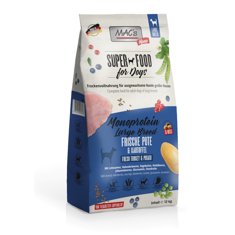 MAC s Mono Pute Large Breed Hundefutter - 12 kg