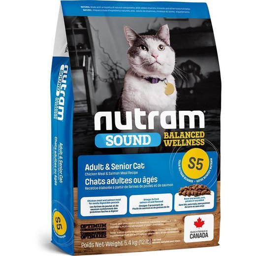 Nutram S5 Adult Cat - 5,4 kg