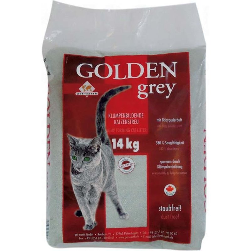 Golden Grey Katzenstreu – 14kg (1,14 € pro 1 kg)