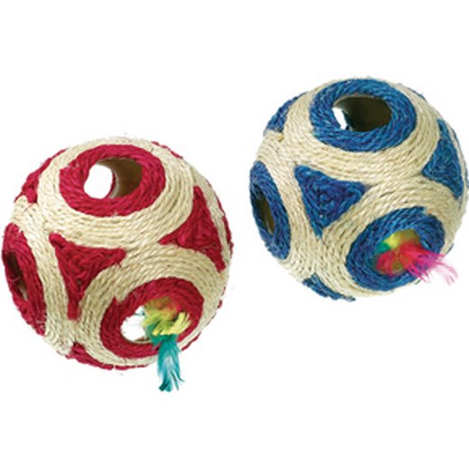 Sisal Spielball mit Rassel und Catnip - Ø 11cm