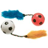 Katzenspielball mit Rassel und Plschschwanz 2 Stk.