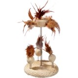 Katzen Naturspielzeug Sisal & Luffa Stand mit Feder