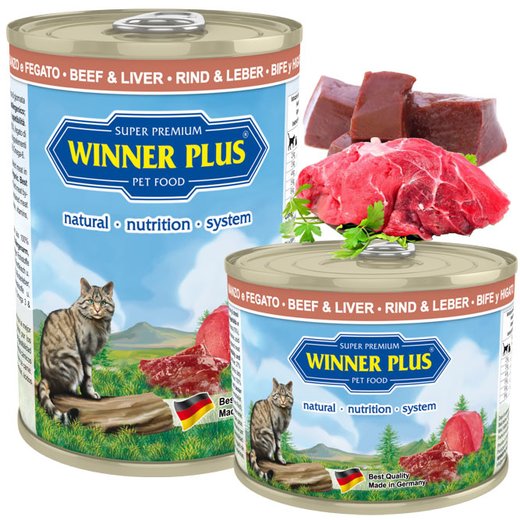 Winner Plus Cat Menue Katzenfutter mit Rind & Leber - 195 g