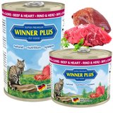 Winner Plus Cat Menue Katzenfutter mit Rind & Herz - 195 g