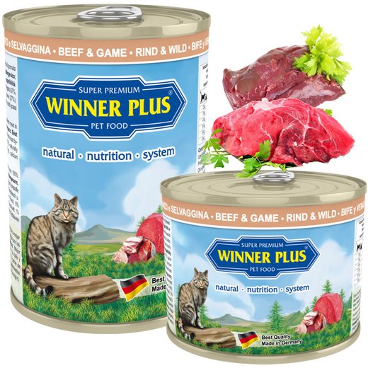 Winner Plus Cat Menue Katzenfutter mit Rind & Wild - 195 g