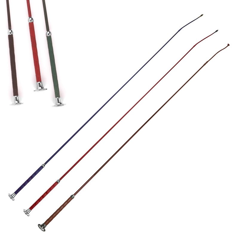Dressurgerte mit Ledergriff 100cm - marine