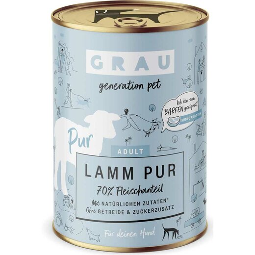 Grau Adult Lamm Pur