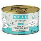 Grau Hund Lamm mit Vollkornreis