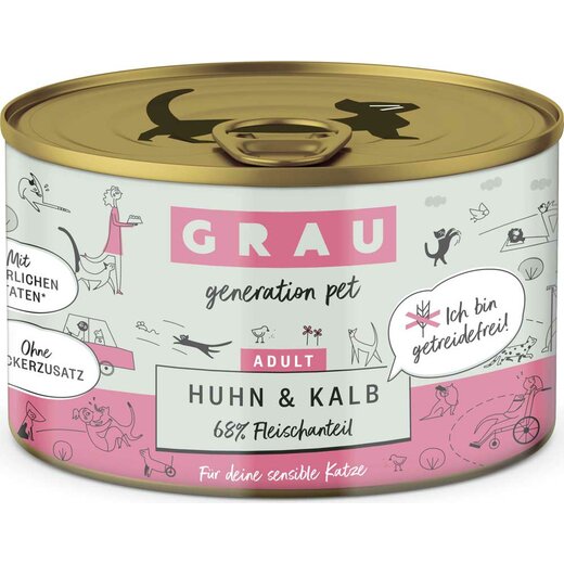 Grau BCC Getreidefrei Huhn & Kalb