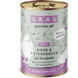 Grau Katzenfutter Huhn & Putenherzen 400 g