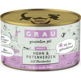 Grau Katzenfutter Huhn & Putenherzen 200 g
