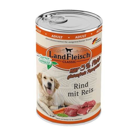 Landfleisch Dog Pur Rind & Reis extra mager