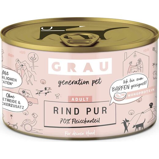 Grau Adult Rind Pur