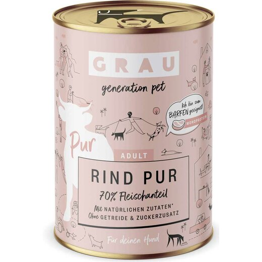 Grau Adult Rind Pur