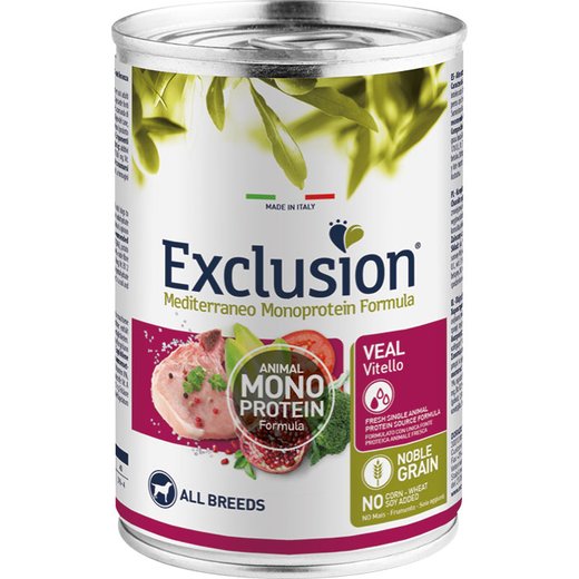 Exclusion Mediterraneo Adult Kalb Nassfutter  400 g