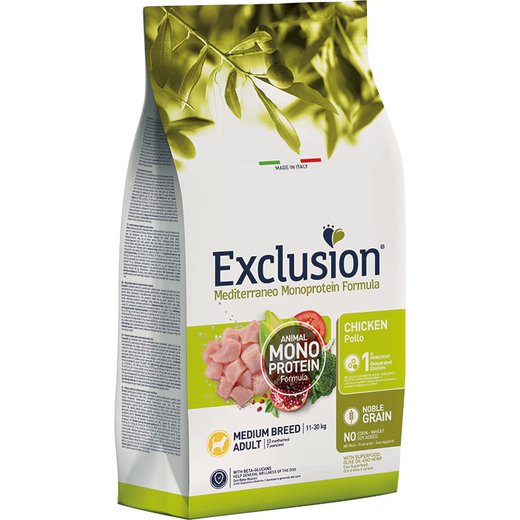 Exclusion Mediterraneo Noble Grain Adult Medium Huhn