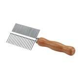 Fellkamm mit Naturholzgriff doppelseitig