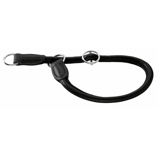 Hunter Hundehalsband R&S Rindnappaleder 45/10 - schwarz