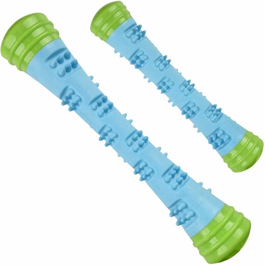 Flamingo Hundespielzeug TPR Spector Stick Blau/Grn Lnge: 32 cm