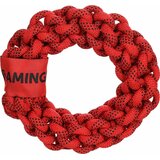 Flamingo Hundespielzeug Vokas Seil Ring Rot/Schwarz Ø 20cm