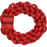 Flamingo Hundespielzeug Vokas Seil Ring Rot/Schwarz  20cm